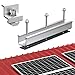 Anbte Solar Panel Bracket Kit, 6 Pcs 7.87 in Aluminium Solar Panel Mounting Rail 30mm/35mm Solar Panel End Clamps, Solar Panel Brackets for Metal Roof, Tin Roof, Flat Roof, Sheet Roof, RV, Silver