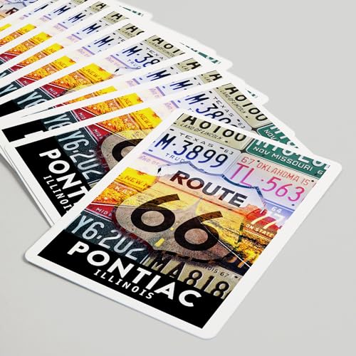 Lantern Press Poker 52 Cartas Pontiac Illinois Route 66 miniatura 5