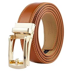 Light Brown Leather & Gold Metal Buckle