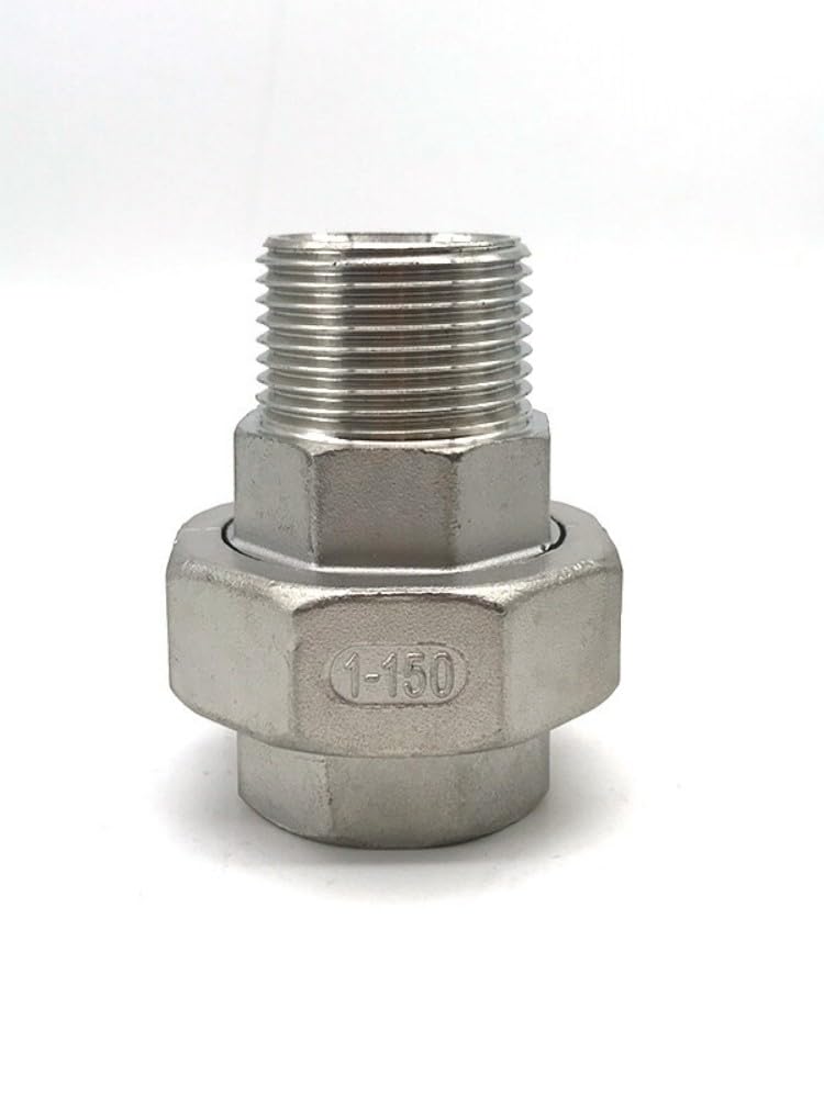 1/4" 3/8" 1/2" 3/4" 1" 1-1/4" 1-1/2" Female To Male Thread 304 Stainless Steel Union Pipe Fitting Connector Coupler(1/4")