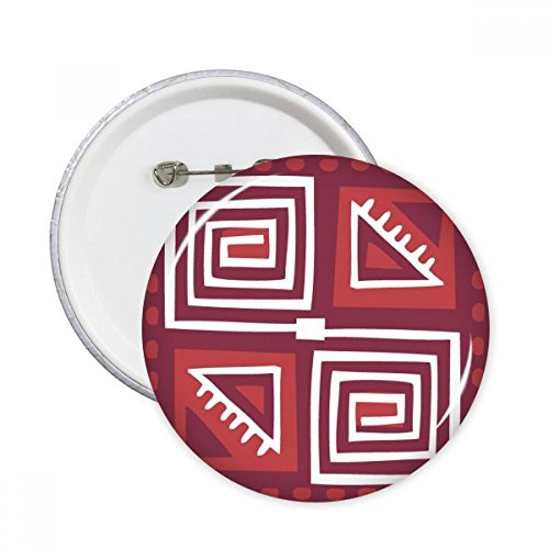 Pins badge totem Mexique couleur vin rouge pour relooker un vêtement uni 5pcs