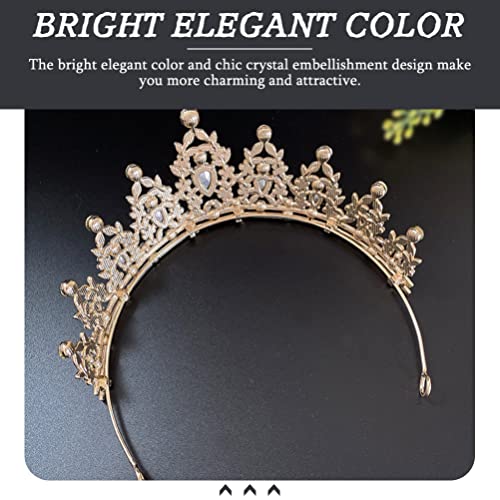 Diadema de corona de diamantes de imitación para damas de honor en bodas 4