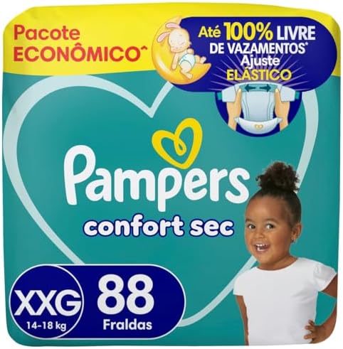 Pampers Confort Sec Fralda Descartável com cintura elástica Taman...