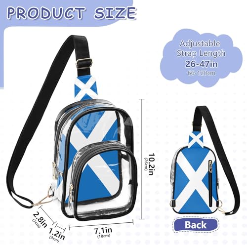 Sac banane transparent GuoChe avec sangle réglable et plusieurs compartiments pratiques - 2