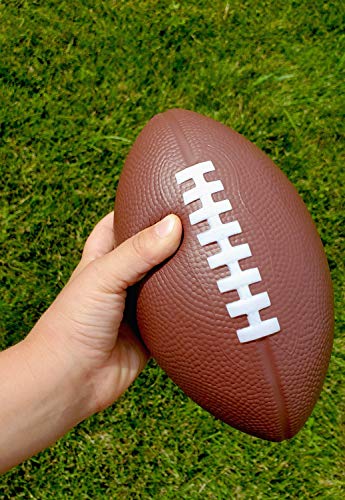 LMC Products Foam Football - 7.25” Kids Football - Small Footballs for Kids –Mini Football 3 Pack (Brown)
