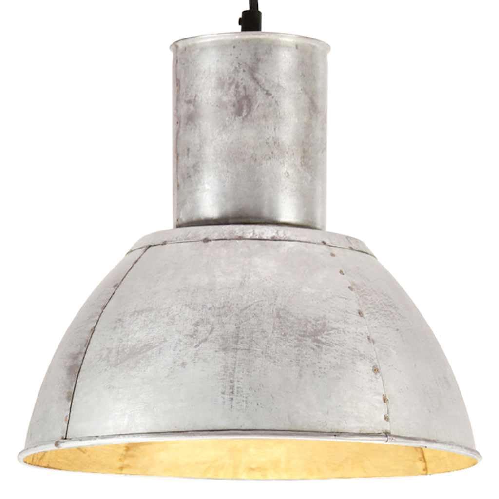 Lampa wisząca okrągła 25 W E27 28,5 cm srebrna