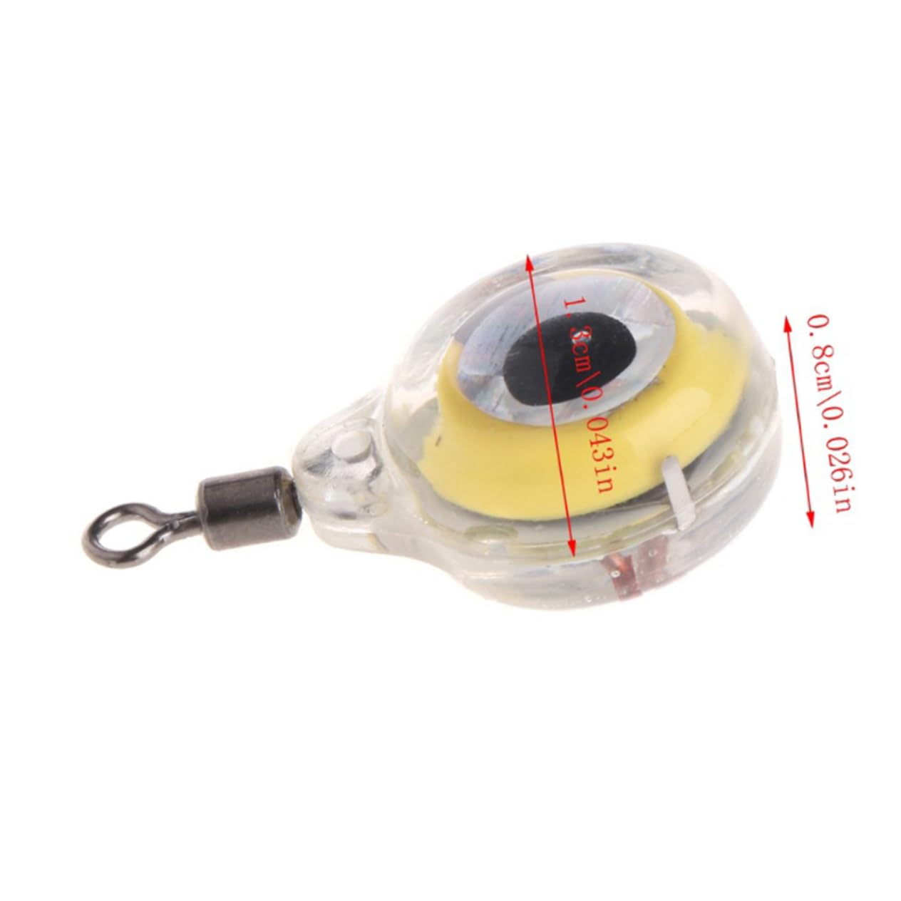 MUSISALY 5Pcs LED Fishing Round Shaped Underwater Light for Night Fishing Colorful Flashing Lamp with Connecting Ring Deep Drop Bait for Offshore and Inshore Fishing