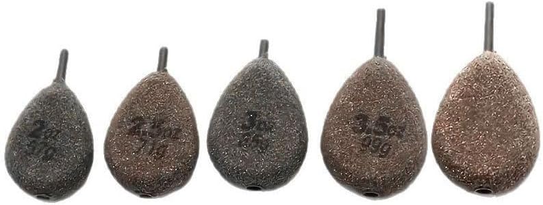 5Pcs Carp Lead Weight 2oz~4oz Pear Inline Fishing Lead Swivel Carp Fishing Accessories