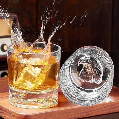 Image of Melbify Plain Eagle Whiskey Glass Gift Set | 6 pcs Set | 300 ML | Ultra-Premium | Imported | Luxurious | Ideal for Wedding Gifts, Anniversary, VIP and Corporate Gifts