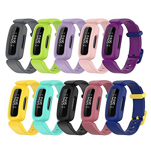 Bracelets de montre de rechange anti irritation pour Fitbit Ace 3 en silicone