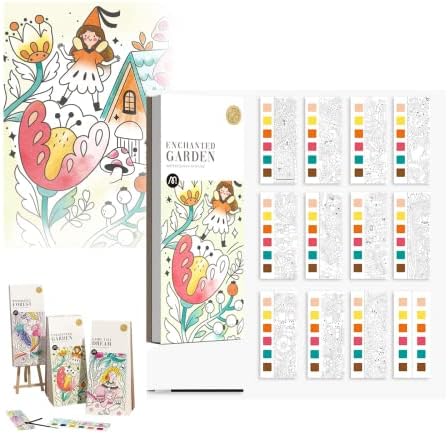 Pocket Watercolor Painting Book, Pocket Watercolor Book, Watercolor Painting Book for Kids, Watercolor Bookmarks to Paint, Travel Pocket Watercolor Kit (A)