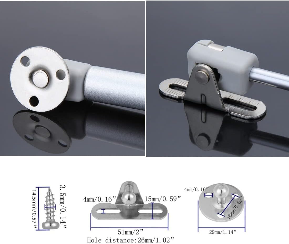 Buy GDQLCNXB 80N/17 lb Gas Strut Hinge Safety Lift Support, Gas