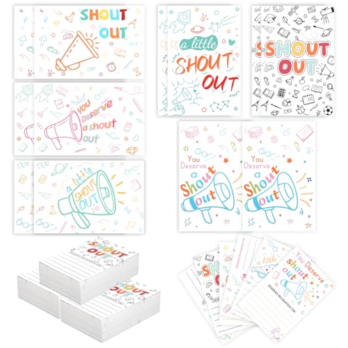 120 Pack Shout Out Cards for Employees, Employee Appreciation Cards for Students Teachers Office Staff, Compliment Recognition Card for School Work Bulletin Board Public Service Week, 3.94 x 5.91 in