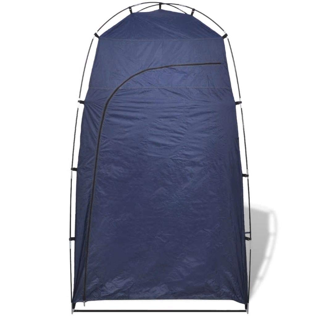 yorten Duschzelt Umkleidezelt Toilettenzelt Kabinenzelt mit 2 Ablagefächern Bodenloses Design Blau 130 x 130 x 210 cm (B x T x H)