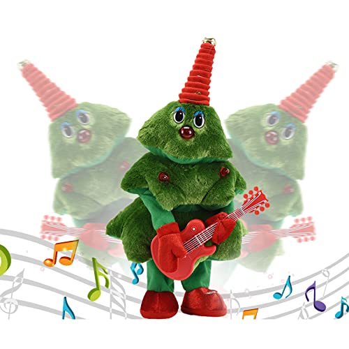 Preisvergleich Produktbild Asslye Tanzende Weihnachtsbaum Plüschtier, Sprechender Singender Weihnachtsbaum Plush Spielzeug, Für Kinder Erwachsene Weihnachten Geschenk Haus Dekoration (Gitarre)