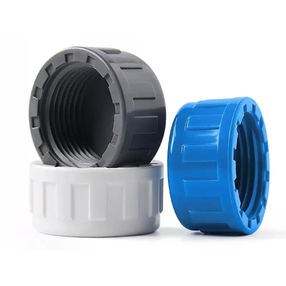 Tapón de extremo de tubería de PVC, rosca hembra de PVC de 20 mm a 63 mm, adaptador de tubo for línea de agua de plomería (100 unidades)(Blue,25mm)
