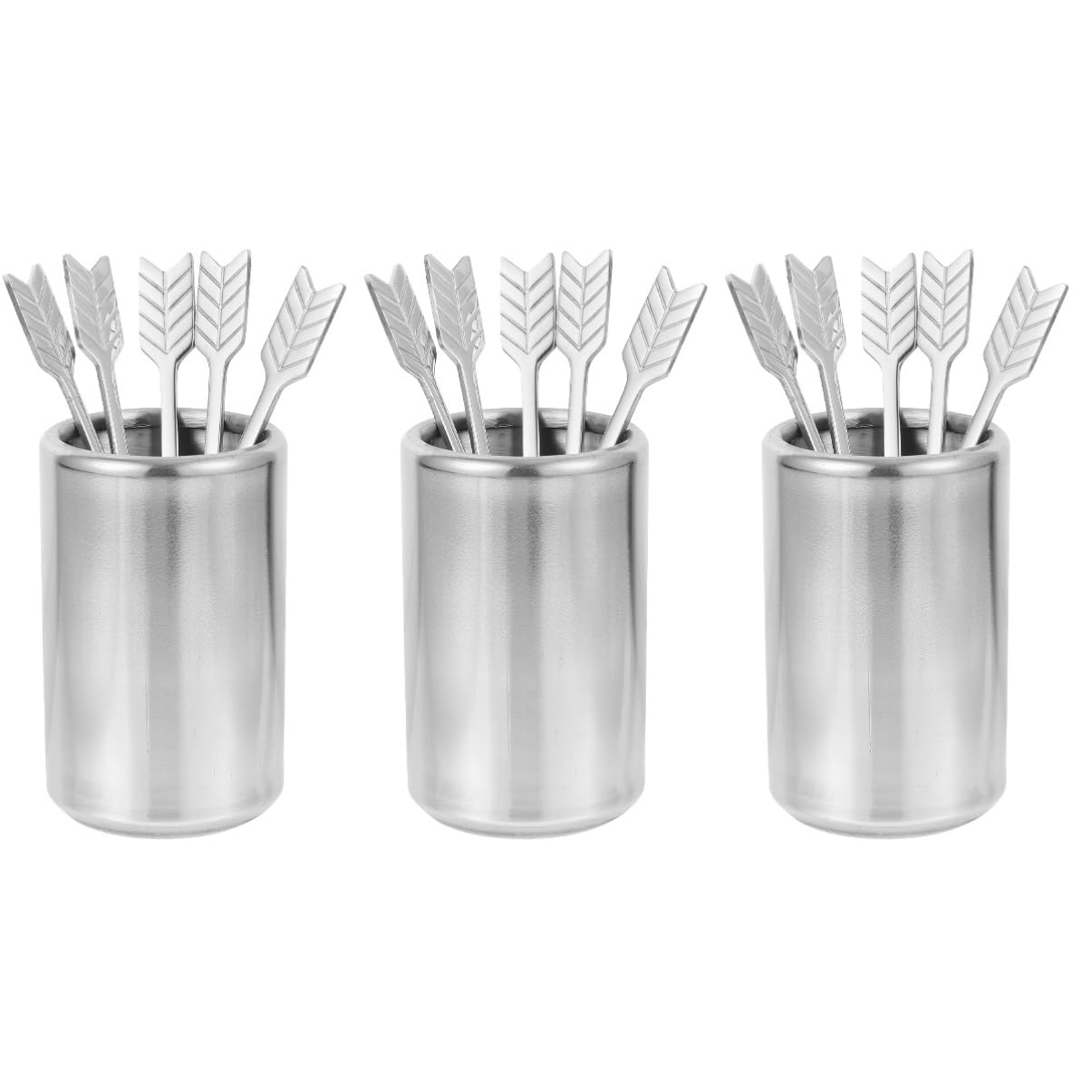 OUNONA 15piezas Tenedor De Acero Inoxidable Para Postres y Bebidas Para Aperitivos y Fiestas Fácil De Limpiar y Almacenar Material Resistente y