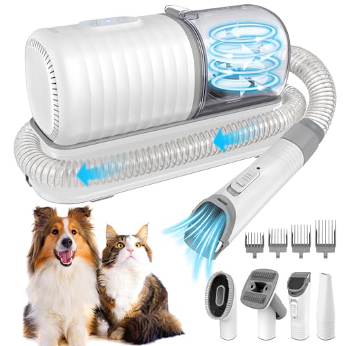 Dog Grooming Kit: 16000Pa Powerful Dog Grooming Vacuum, 99% Pet H...