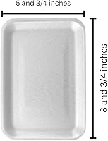 Vista 1 de Crafts - Bandejas de espuma, bandeja de espuma blanca para carne, bandejas de mezcla de pintura y tinta, bandeja de alimentos, bandejas de impresión