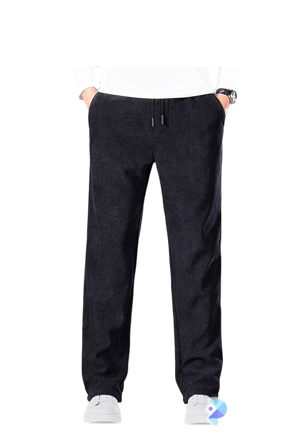 Męskie Ciepłe Joggery Z Podszewką Sherpa, Męskie Ciepłe Zimowe Joggery Z Podszewką Z Polaru (Color : Blue, Size : XL)