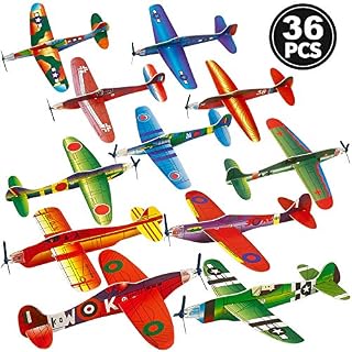 Bulk Glider Planes, (Pack of 36) 8 Inch Foam Flying Glider Plane, In