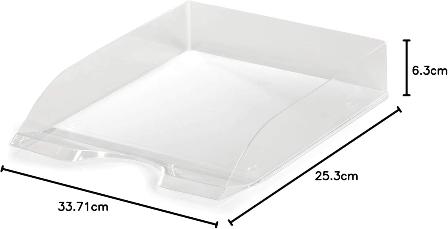 Durable Briefablagen (Basic, für Format DIN A4 bis C4, stapelbar) 6 Stück, transparent, 1701672400