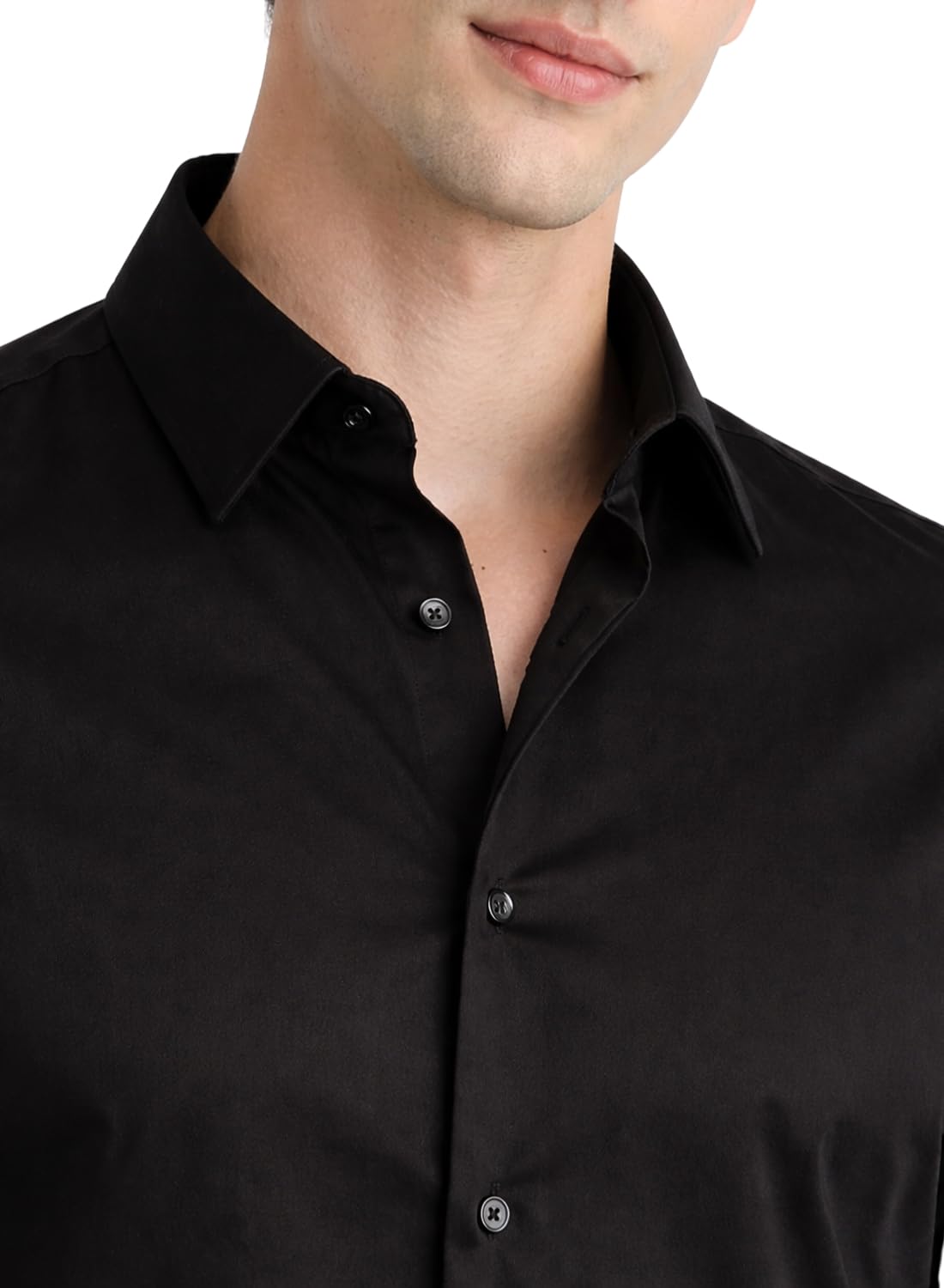 ADRO Camicia da uomo slim fit, a maniche lunghe, elasticizzata, con bottoni, resistente alle pieghe, in cotone, stile moderno e casual