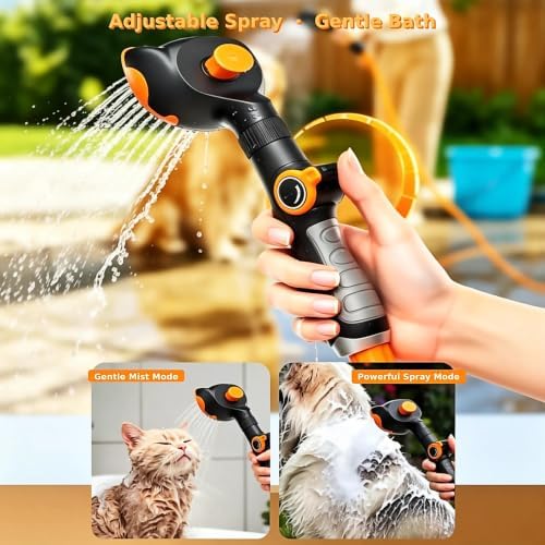 2-in-1 Dog Shower Attachment Deshedding Grooming Sink Faucet Sprayer 16.4ft - 1