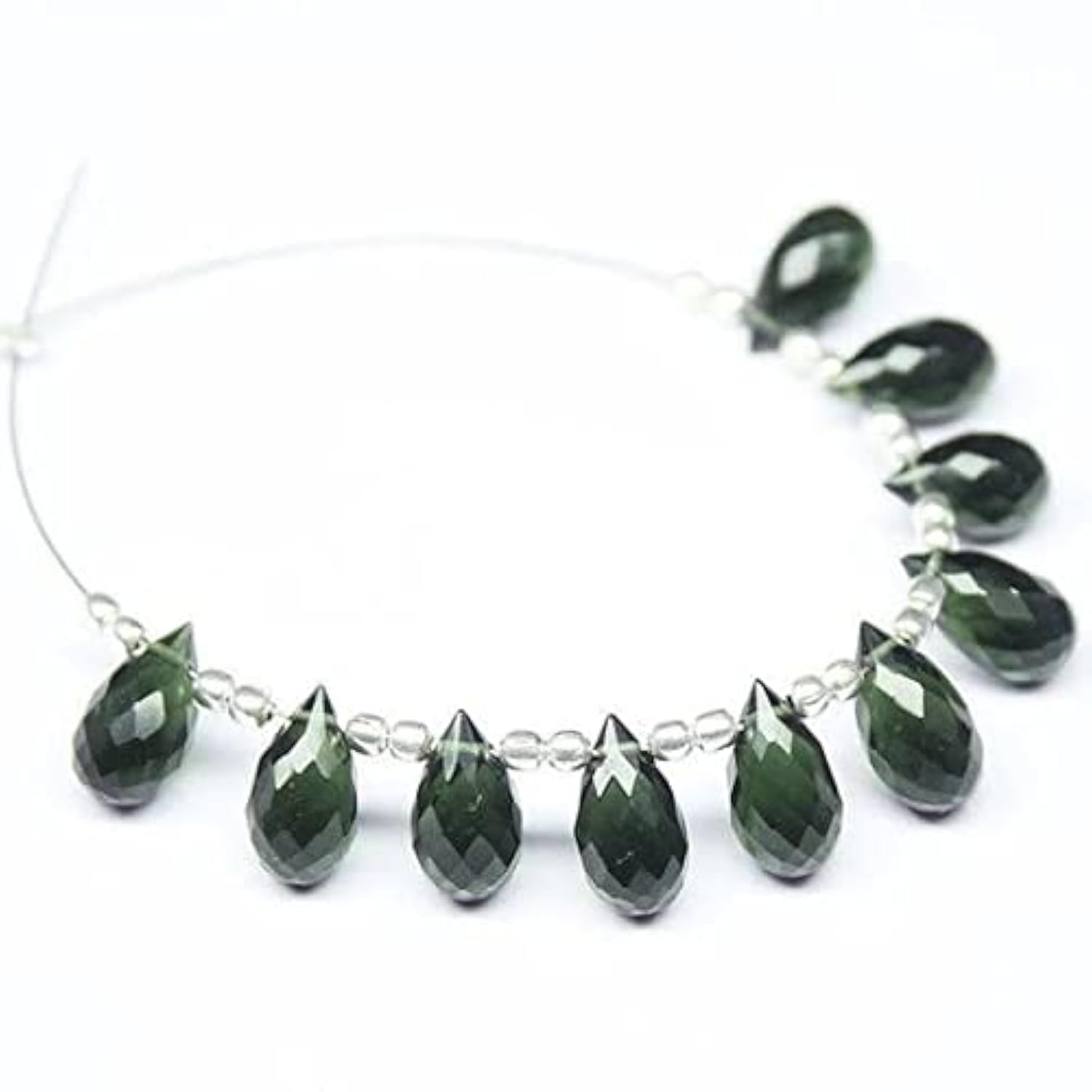 Chrome Diopside perles percées sans défaut pour réussir vos montages de boucles