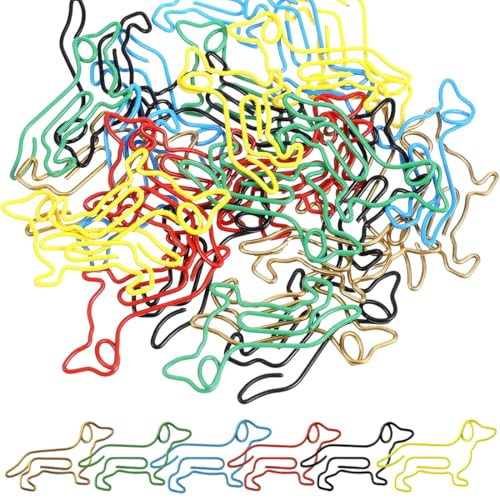 ZORVYN 48 clips de oficina con diseño de perro salchicha,