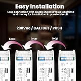 illuburg Transformator LED 24V 40W Ściemniany DALI PUSH 0-10V bez migania LED Podajnik zasilania