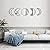 Hciszl 5pcs/Set Scandinavian Moon Phase Mirror Wall Decor for Home Living Room Bedroom, Wooden Frame Decorative Acrylic Mirrors Bohemian Wall Decoration - No Need to Punch