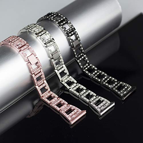 Pulseiras Bling Bling da Mtozon compatíveis com Fitbit Versa 2/Versa lite/Versa para mulheres, Pulse
