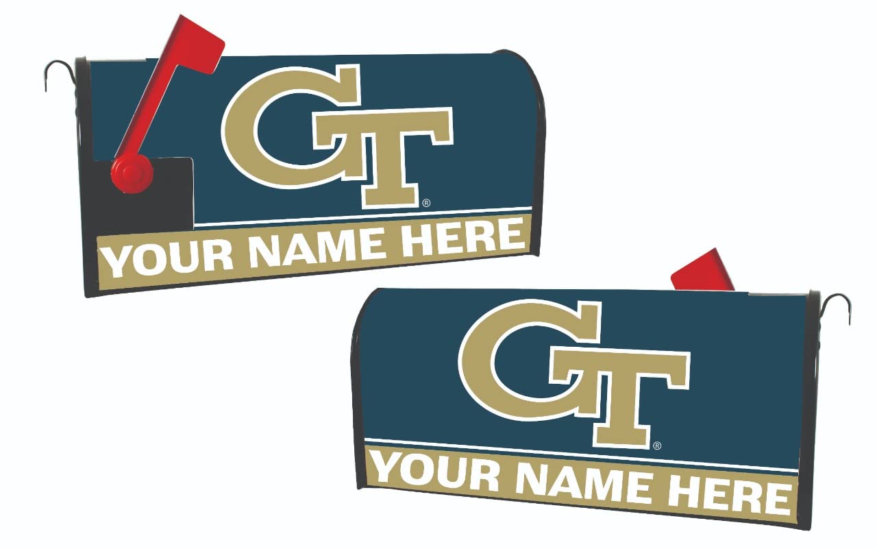 R and R ImportsR and R Imports Collegiate Custom Personalized Georgia Institute of Technology Yellow Jackets Mailbox Cover Design for 2021 with Name