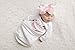 Posh Peanut Hello World Infant Baby Gown Layette Soft Sleeper Newborn Girl's Soft Beanie Girl Outfit White Gold