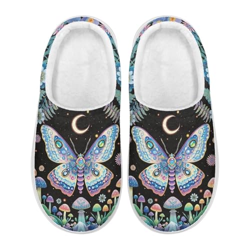 House Slippers for Women Men Plush Warm Fuzzy Slipper Bedroom Shoes for Outdoor Indoor Slip On2