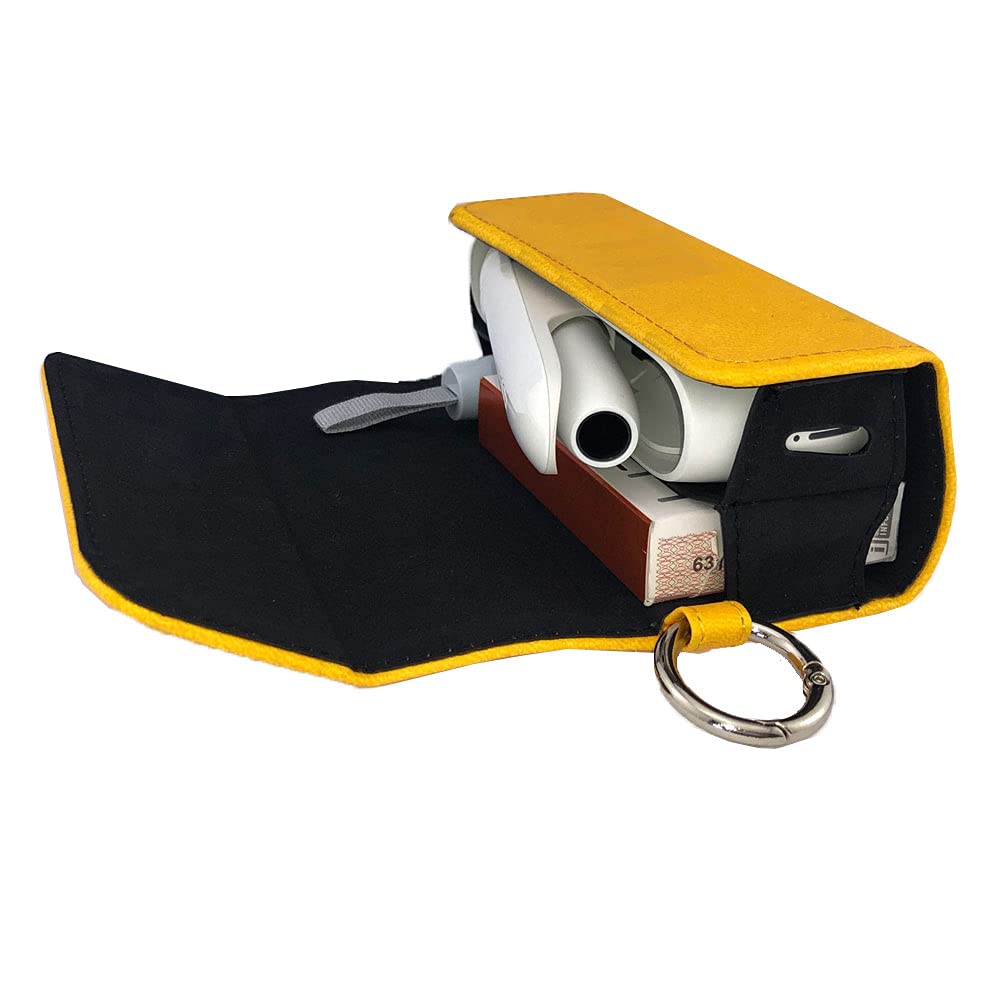 German Couture Case Compatible with IQOS 3 Duo Original + Heets Sticks - Accessories for Starter Set, yellow, Stylish