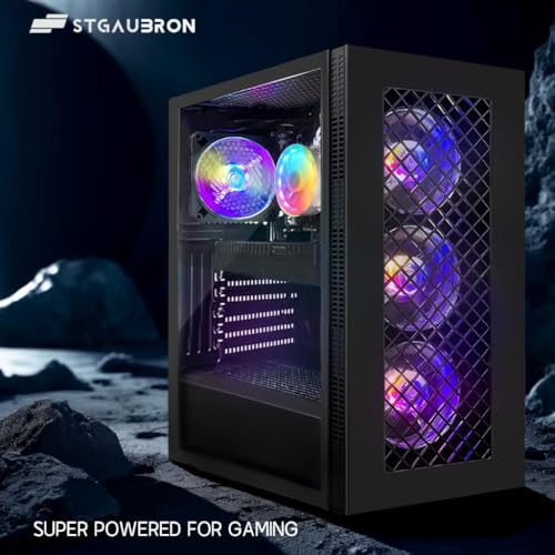 STGAubron Gaming Desktop PC, Intel Core I7 8th Gen up to 4.1G, GeForce GTX 1660 Super 6G, 16G DDR4, 512G SSD, WiFi 6 & BT 5.2, RGB Fan x4, Windows 11 Home - Image 3