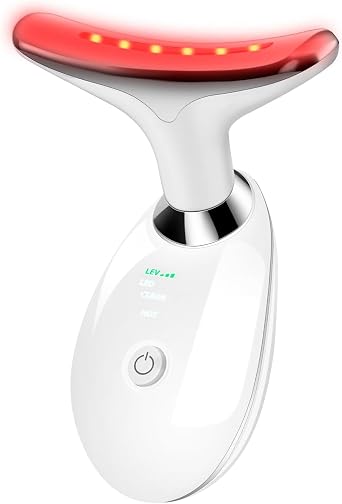 ROBEVE Face And Neck Massager Ems Device Tickle, Sagging, Wrinkle Beauty Device 3 Programmed Facial Massager Firming Wrinkle Remover Massager Heated Massage Vibrating