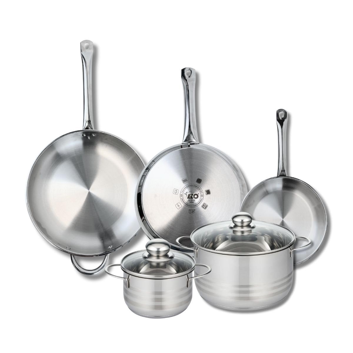 Batterie de cuisine inox ELO Profi Brillant un set de poêles et faitouts haut de gamme