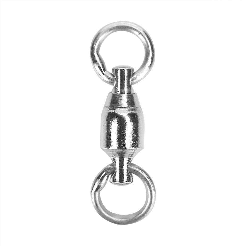 Alomejor Rodamiento de Bolas de Pesca Eslabón Giratorio de Alta Resistencia de Acero Inoxidable Pesca Rolling Snap señuelo Conectores para la Pesca en el mar océano