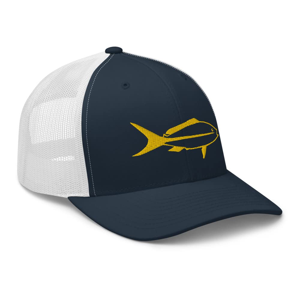 Yellowtail Snapper Salt Water Fish Atlantic Ocean Reef Bottom Fishing Haftowana czapka typu trucker czapka snapback