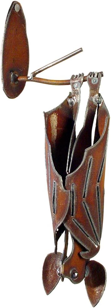 Modern Artisans Hanging Garden Bat, American Handmade: Closed Wings, Facing Left