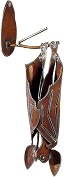 Hanging Garden Bat, American Handmade Closed Wings, Facing Left