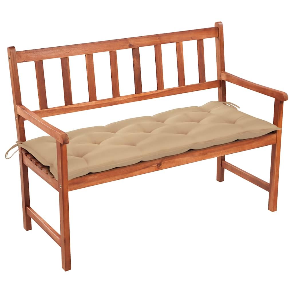 Ławka ogrodowa z poduszką 120 cm lite drewno akacjowe