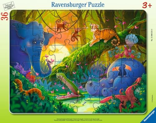 Ravensburger - Puzzle Cadre 36 pièces - Coucher de Soleil dans la Jungle