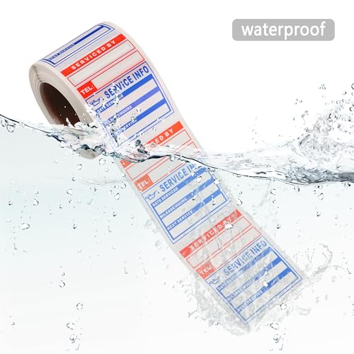 Image of 300PCS Car Oil Change Stickers for Windshield,Next Service Due Sticker,2 inchx2 inch Removable Vinyl Stickers for Most Cars Trucks SUVs (Blue Red 1)