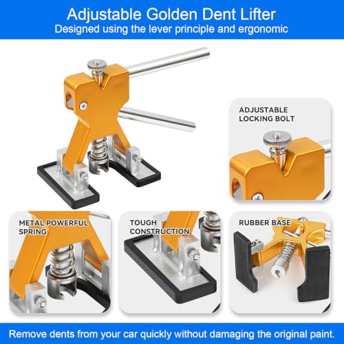 Image of 109PCS Dent Removal Kit with T-Bar Slide Hammer & Bridge Puller for Cars | Paintless Dent Removal Kit with T-Bar Slide Hammer, Bridge Puller & 58 Tabs for Cars, Trucks & SUVs