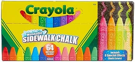 Crayola Ultimate Washable Chalk Collection (64ct), Bulk Outdoor Sidewalk Chalk for Kids, Outdoor Activities & Spring Crafts, Gifts for Kids - View 3