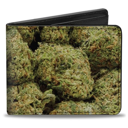 Buckle-Down Men's Bifold Wallet Weed, Multi, 4.0